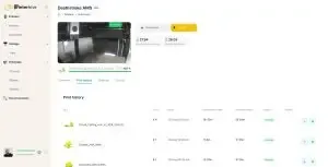 Printer detail with print history